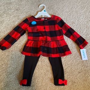 Never worn perfect condition two-piece outfit. Perfect for Christmas. 24 months